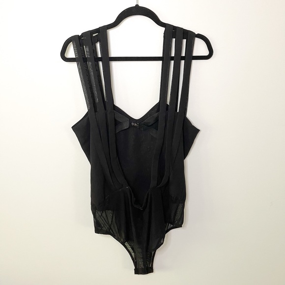 Urban Outfitters Double in Brass Chiffon Strappy Bodysuit Size Large - Picture 8 of 10